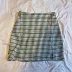 Brandy Melville Plaid Green & Pink Skirt (Small)